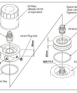 GReddy Oil Filter Block Sensor Adapter - FA20 Type - For FRS / 86 / BRZ