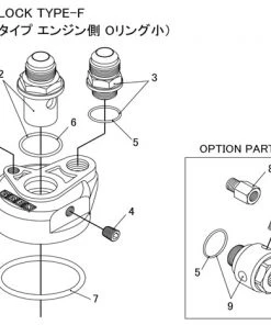 GReddy Oil Cooler Relocation Block Adapter Type-B / Type-F - For Remote Filter
