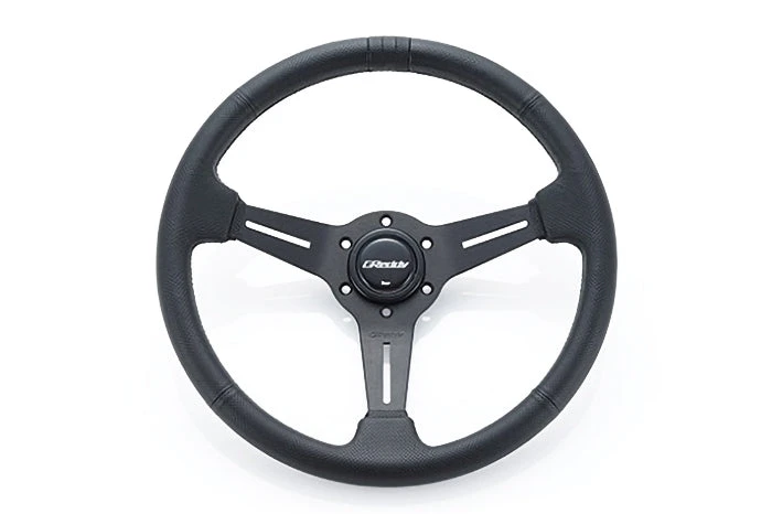 GReddy Black Ed. "Medium-dish" Sport Steering Wheel - 3 GReddy Black Ed. "Medium-dish" Sport Steering Wheel -