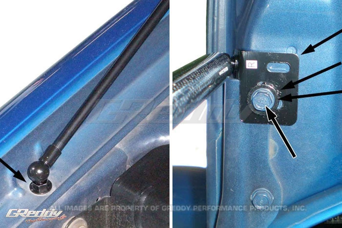 Subaru (GDB) WRX STI GReddy Carbon Hood Damper GReddy Products 5 Subaru (GDB) WRX STI GReddy Carbon Hood Damper GReddy Products