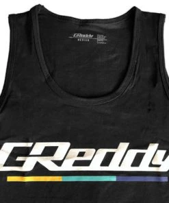GReddy GPP GReddy Logo Tee / Tank Top (with 3 Stripes Under) - Black - NEW