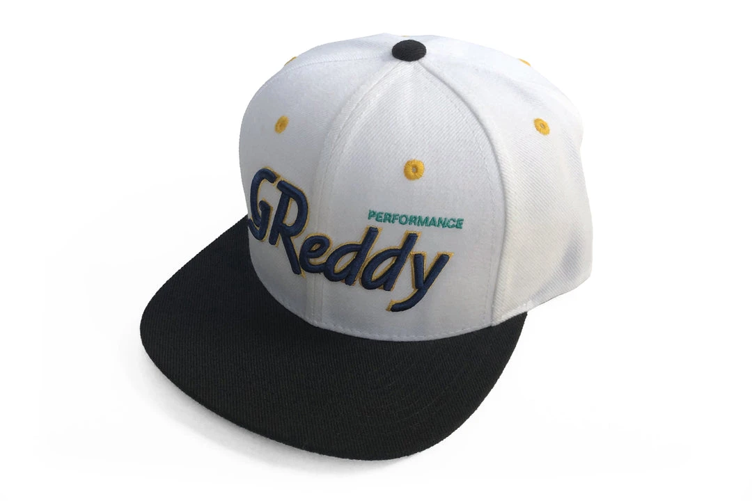 GReddy Racing GReddy Varsity Script Snap-Back Cap - 3 Color Ways - New! 10 GReddy Racing GReddy Varsity Script Snap-Back Cap - 3 Color Ways - New!