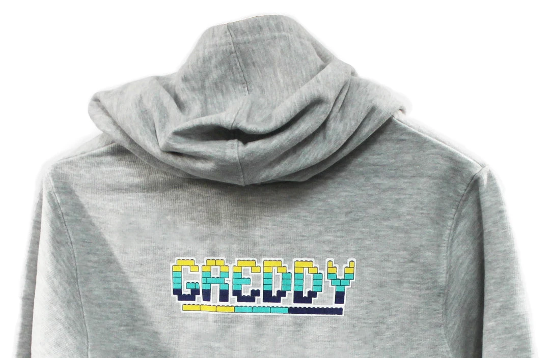 GReddy Racing New Arrivals GReddy Kid's Bricks Zip Hoodie - Heather Grey 3 GReddy Racing New Arrivals GReddy Kid's Bricks Zip Hoodie - Heather Grey