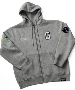 Boost Brigade GReddy Varsity Zip-Up Hooded Fleece - Heather Grey - NEW!
