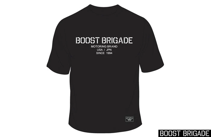 Boost Brigade Motoring Stencil Tee - Black 4 Boost Brigade Motoring Stencil Tee - Black