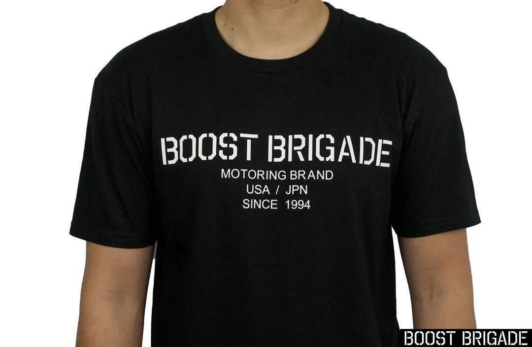 Boost Brigade Motoring Stencil Tee - Black 3 Boost Brigade Motoring Stencil Tee - Black