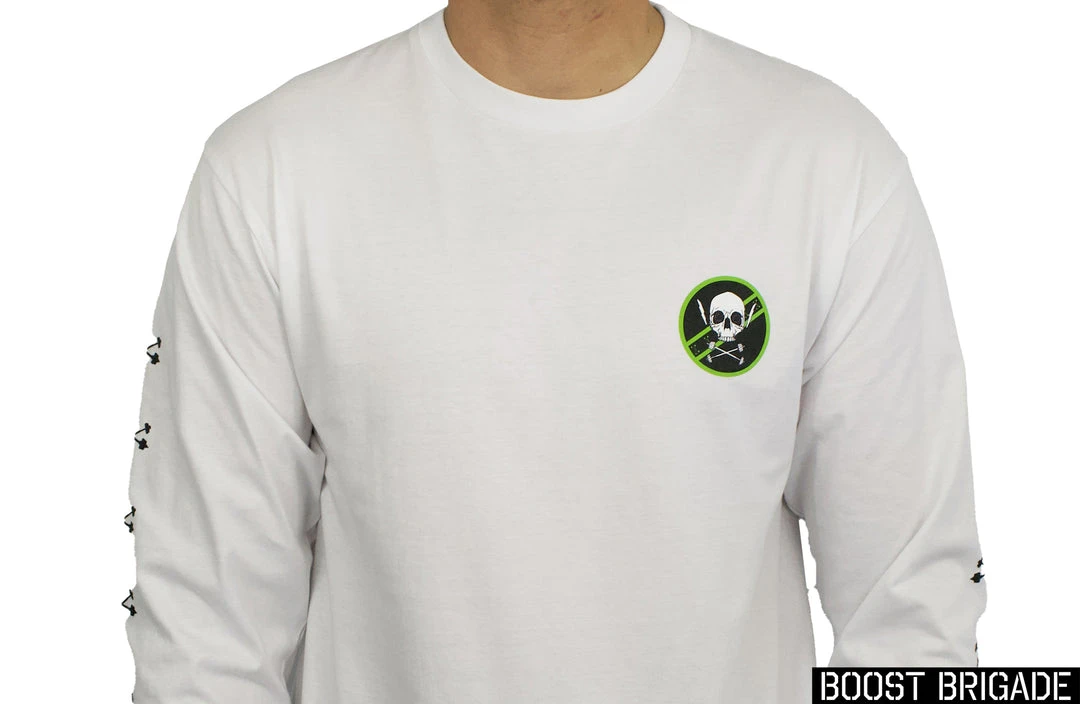 Boost Brigade "Squadron" Long Sleeve Tee - White 4 Boost Brigade "Squadron" Long Sleeve Tee - White