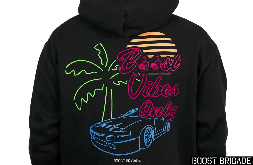 Boost Brigade Boost Vibes Only Pull-over Hoodie - Black 3 Boost Brigade Boost Vibes Only Pull-over Hoodie - Black