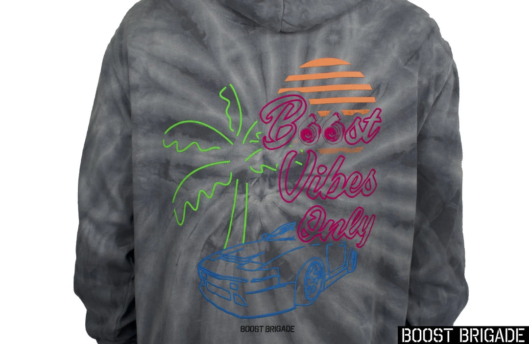 Boost Brigade Boost Vibes Only Pull-over Hoodie - Tie Dye 4 Boost Brigade Boost Vibes Only Pull-over Hoodie - Tie Dye