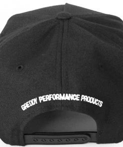 GReddy GPP Head And Feet Slant Box Stripe GReddy Logo Snap-Back Cap - Black