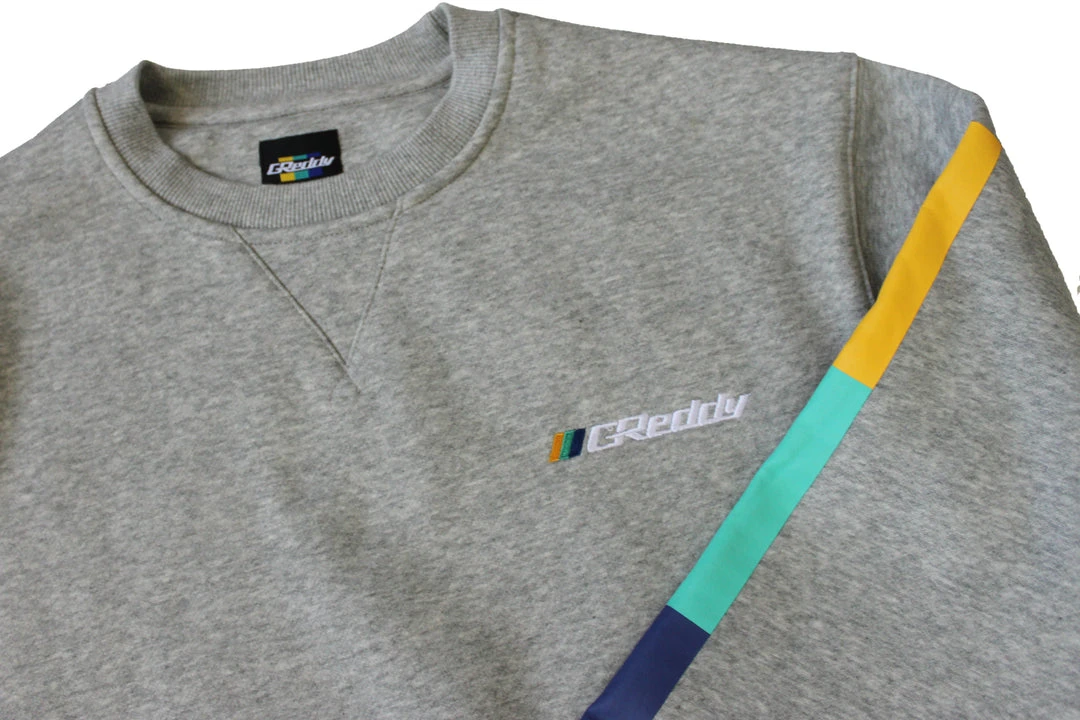 GReddy Racing New Arrivals GReddy Embroidered Fleece, With Pockets And Sleeve Stripes - Heather Grey NEW 3 GReddy Racing New Arrivals GReddy Embroidered Fleece, With Pockets And Sleeve Stripes - Heather Grey NEW