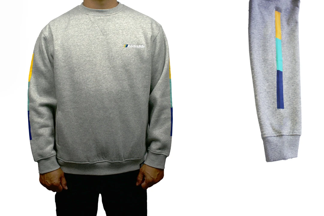 GReddy Racing New Arrivals GReddy Embroidered Fleece, With Pockets And Sleeve Stripes - Heather Grey NEW 4 GReddy Racing New Arrivals GReddy Embroidered Fleece, With Pockets And Sleeve Stripes - Heather Grey NEW