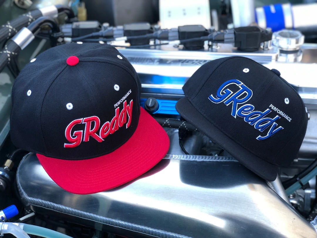 GReddy Racing GReddy Varsity Script Snap-Back Cap - 3 Color Ways - New! 9 GReddy Racing GReddy Varsity Script Snap-Back Cap - 3 Color Ways - New!