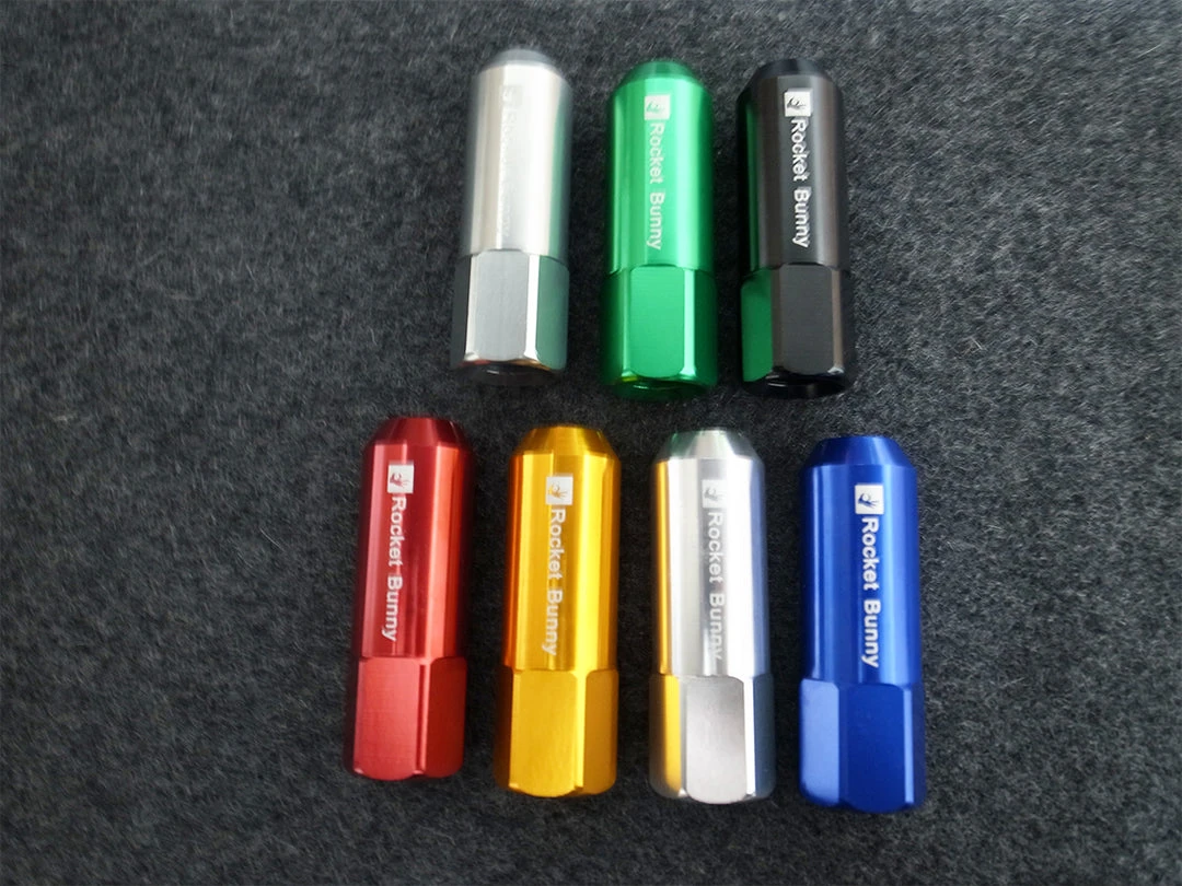 TRA Kyoto Rocket Bunny Aluminum Lug Nuts - M12 X P1.25 12 TRA Kyoto Rocket Bunny Aluminum Lug Nuts - M12 X P1.25