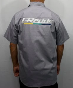 Boost Brigade GReddy Mechanic's Button-up Work Shirt 2.0 - Grey 11 Boost Brigade GReddy Mechanic's Button-up Work Shirt 2.0 - Grey
